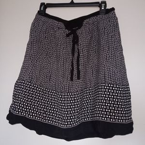 TRUE DESTINY black and white Geometric print mini skirt size medium